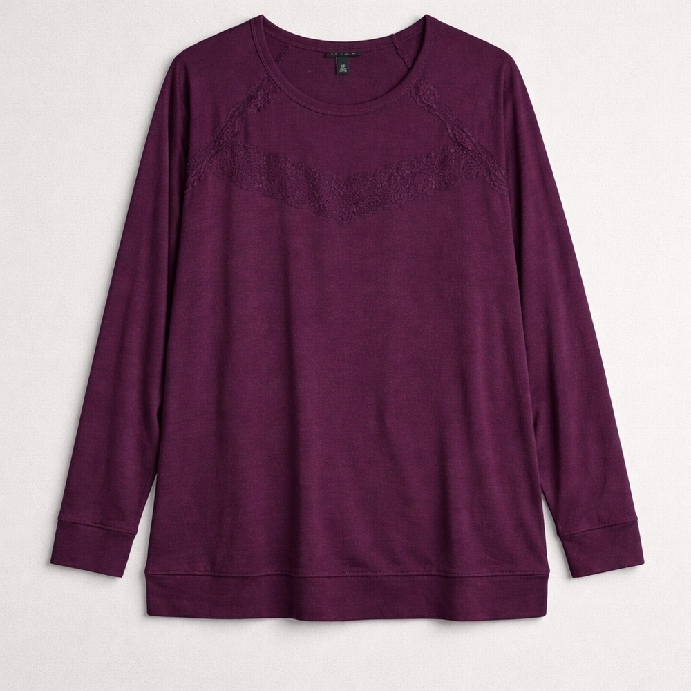 174 Torrid 00 M/L Medium Large Rich Purple Knit Top